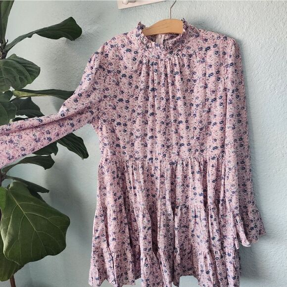 Vada Winter tiered babydoll floral barbie cottagecore peaseant boho dress - Picture 5 of 16